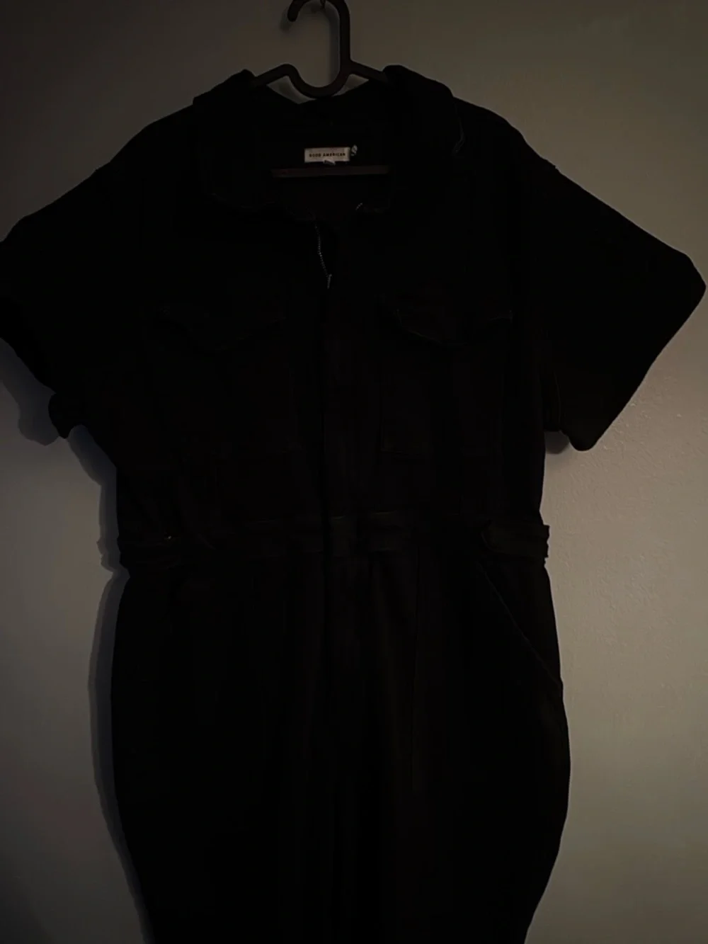 Good American Black Short-Sleeve Utility Jumpsuit - Picture 2 of 7